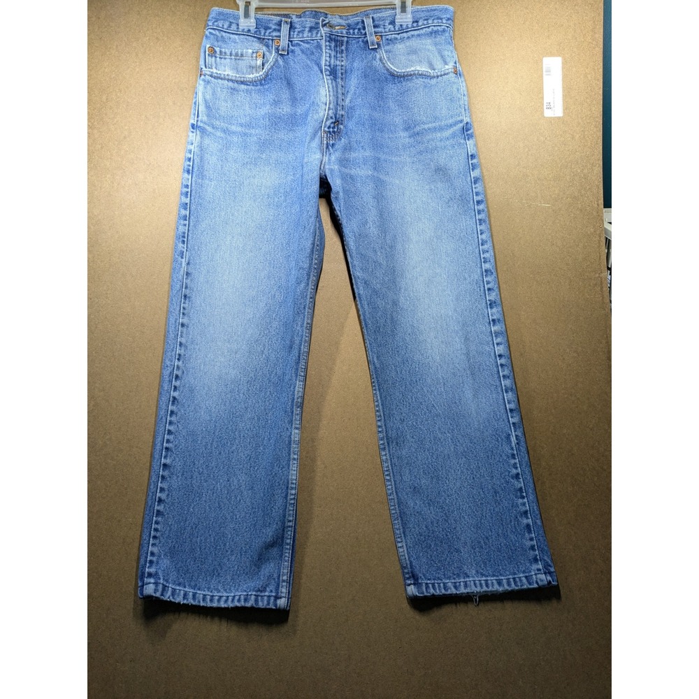 Vintage Levis 505 Regular Fit Jeans Mens 34 Light Wash Blue Straight Leg  Denim